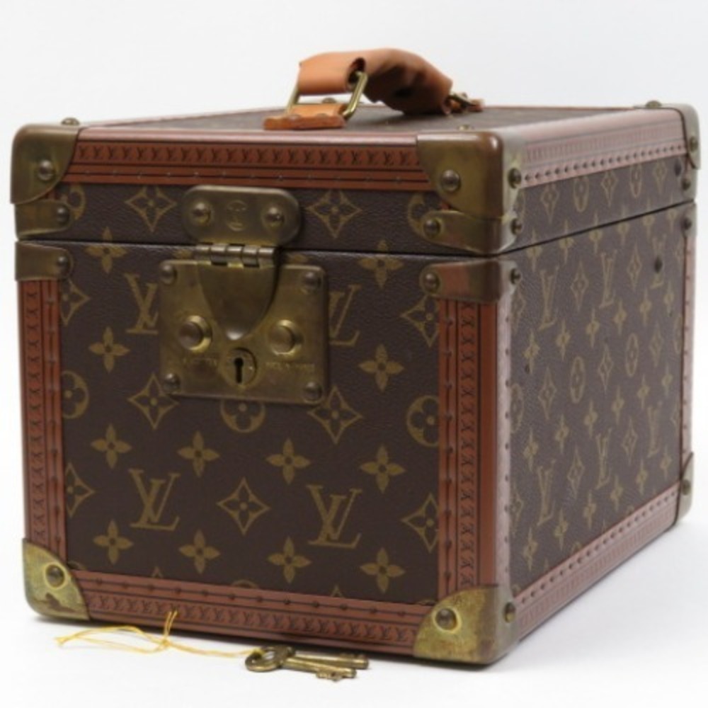 Louis Vuitton Makeup Leather Box Brown Boite Flacon Nume